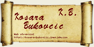 Kosara Bukovčić vizit kartica